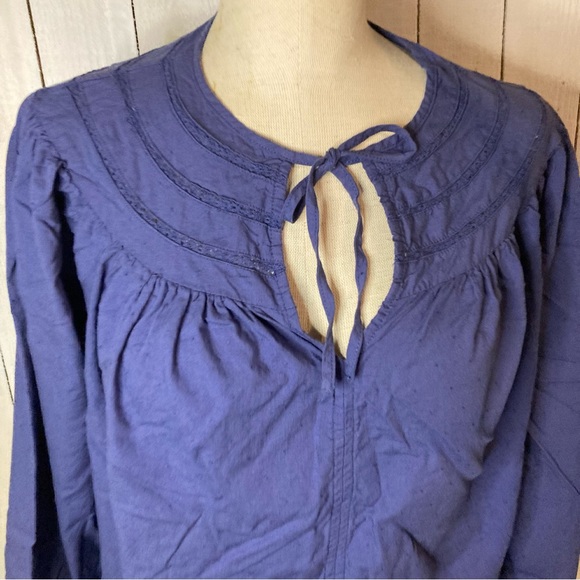 Universal Thread Blue Swiss Dot Flowy Boho Hippie Long sleeve Size S - Picture 3 of 6